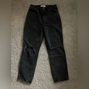 Abercrombie Black Distressed Jeans